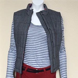 NWT Levi's Gray Herringbone Quilted “Puffer” Vest